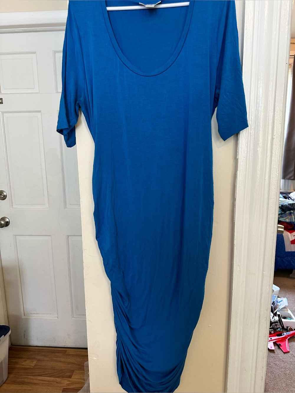 Motherhood Royal Blue Scoop Neck Maxi Dress